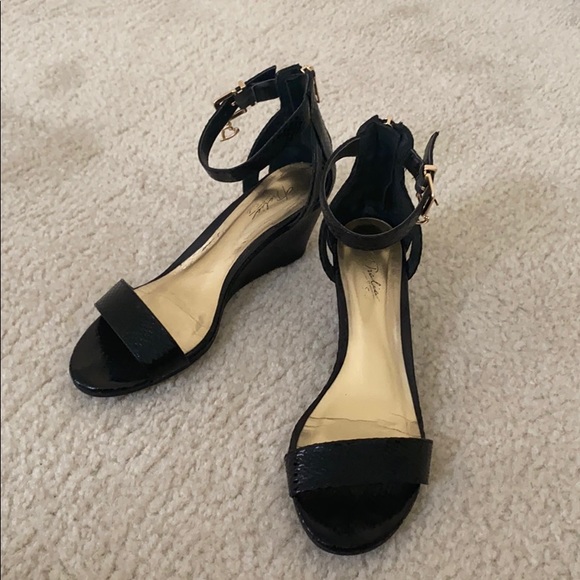 Thalia wedge sandals black size 6 - Picture 5 of 5